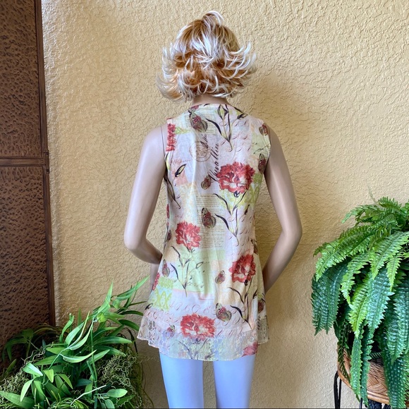 Blue seven brand floral embellished top - Picture 6 of 10